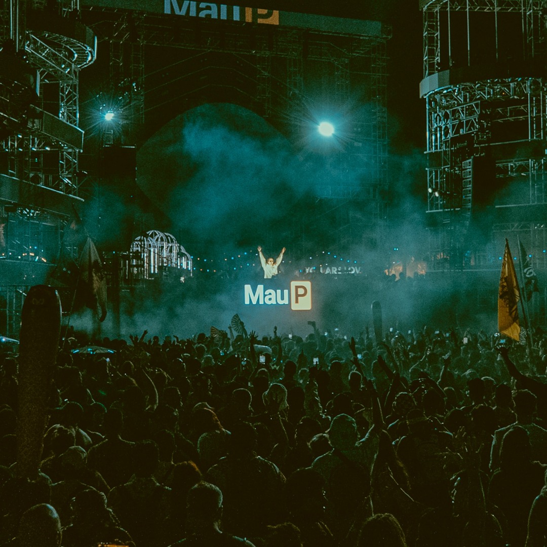 Fans at a Mau P concert